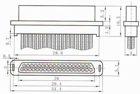 J74 series Connectors Product Outline Dimensions