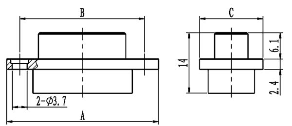 J29A common crimp contact connectors Connectors Outline Dimensions of Plug