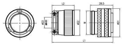 Y11 series  Connectors Outline Mounting Dimensions