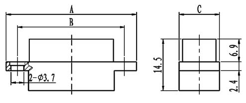 J29A type -A crimp contact connectors Connectors Outline Dimensions of Receptacle