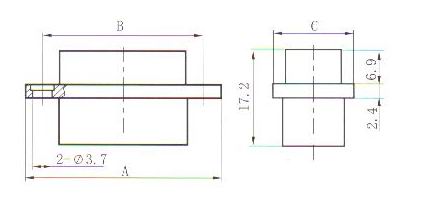 J29M crimp contact connectors Connectors Outline Dimensions of Receptacle