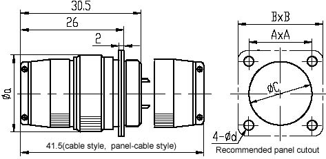 Y8B series Relays Product Outline Dimensions