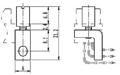 J29A retaining member  Connectors Fixation Retaining Member Outline Dimensions