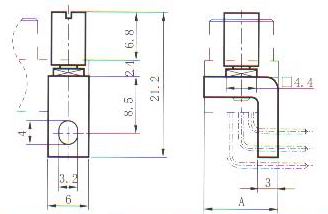 J29A retaining member  Connectors Fixation Retaining Member Outline Dimensions