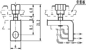 J29A retaining member  Connectors Fixation Retaining Member Outline Dimensions