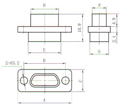 J30J type -Q8 crimp contact connectors Connectors Receptacle