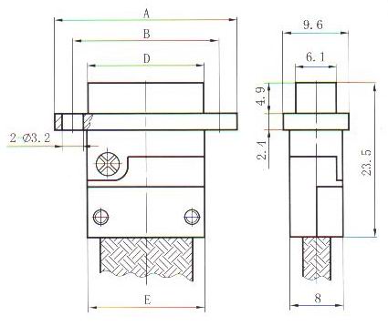 J30J type -A（9.6）crimp contact connectors Connectors Receptacle