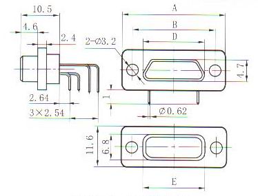 J30J right angle contact for PCB Q8  Connectors Plug