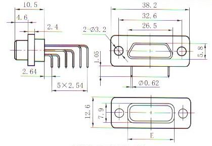 J30J right angle contact for PCB Q8  Connectors Plug