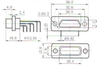 J30J right angle contact for PCB Q8  Connectors Receptacle