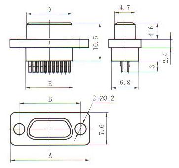 J30J solder contact S  Connectors Plug