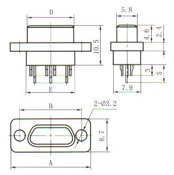 J30J solder contact S  Connectors Plug