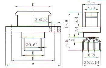 J30J variation of type A-ZKN in-line contact for PCB Connectors Receptacle