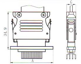 J30J variation of type A-ZKN in-line contact for PCB Connectors The Picture of Connector