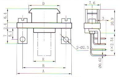 J30J variation of type A-ZKW in-line contact for PCB Connectors Receptacle