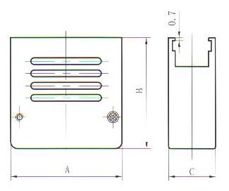 A1&A3 cable clamp accessories Connectors Product Outline Dimensions