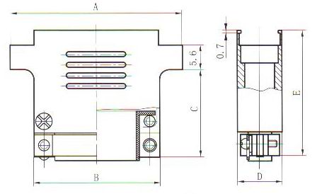 A1&A3 cable clamp accessories Connectors Product Outline Dimensions