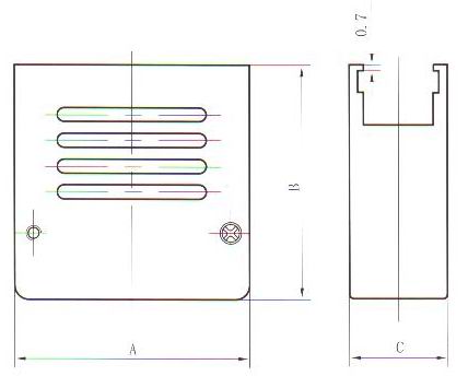 A2 cable clamp accessories Connectors Product Outline Dimensions