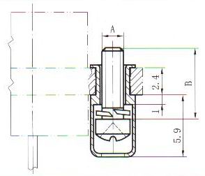 J30J free end retaining member Connectors Product Outline Dimensions