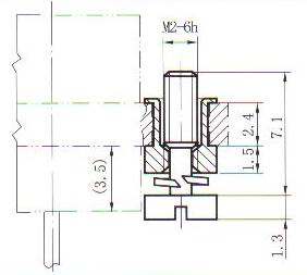 J30J free end retaining member Connectors Product Outline Dimensions