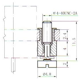 J30J free end retaining member Connectors Product Outline Dimensions