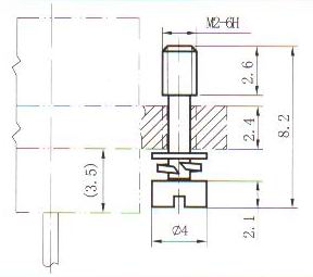 J30J free end retaining member Connectors Product Outline Dimensions