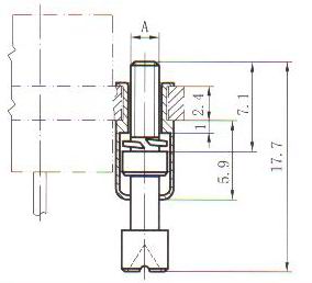 J30J free end retaining member Connectors Product Outline Dimensions