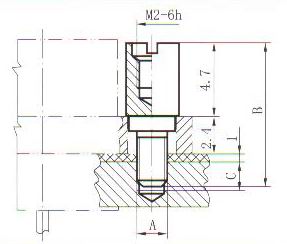 J30J fixation end retaining member Connectors Product Outline Dimensions