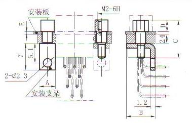 J30J fixation end retaining member Connectors Product Outline Dimensions