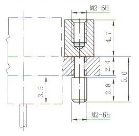 J30J fixation end retaining member Connectors Product Outline Dimensions