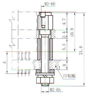 J30J fixation end retaining member Connectors Product Outline Dimensions