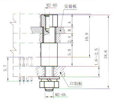 J30J fixation end retaining member Connectors Product Outline Dimensions