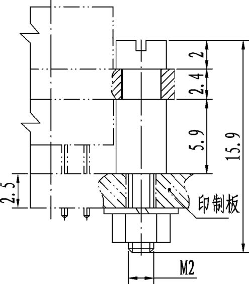 J30J fixation end retaining member Connectors Product Outline Dimensions