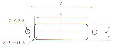 Panel cutouts for J30J connectors from front board installation Connectors panel cutouts