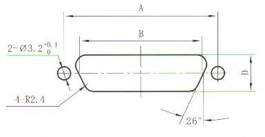 Panel cutouts for J30J connectors from back board installation Connectors panel cutouts