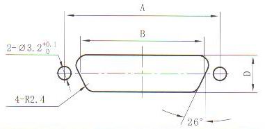 Panel cutouts for J30J connectors from back board installation Connectors panel cutouts