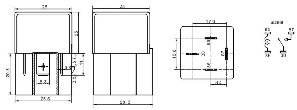 SARL-H-RELAY Relays Product Outline Dimensions