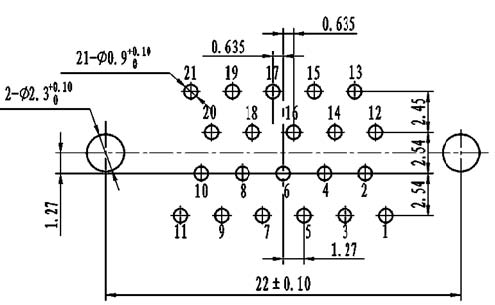 J30J PCB pattern for N、N3、N4、N8 connectors Connectors panel cutouts