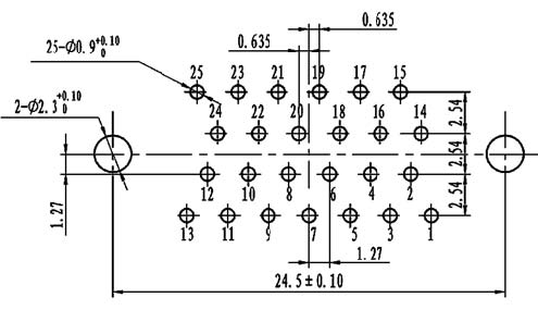 J30J PCB pattern for N、N3、N4、N8 connectors Connectors panel cutouts