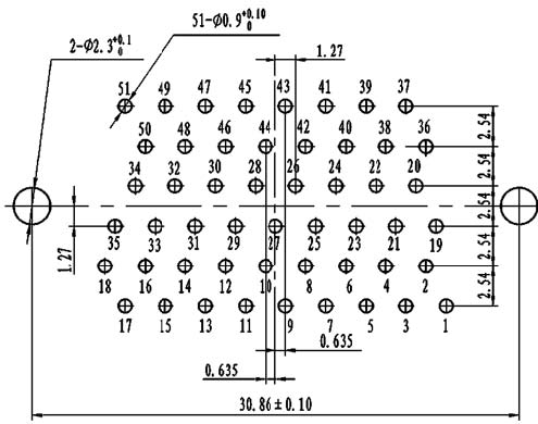 J30J PCB pattern for N、N3、N4、N8 connectors Connectors panel cutouts