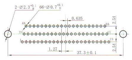 J30J PCB pattern for N-J、N4-J connectors Connectors panel cutouts