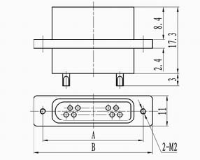 J40 solder contact connectors Connectors Receptacle