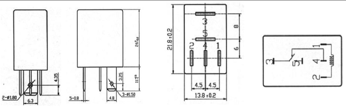 SLM-RELAY Relays Outline Mounting Dimensions