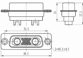 CDb Crimp contact connectors Connectors Receptacle