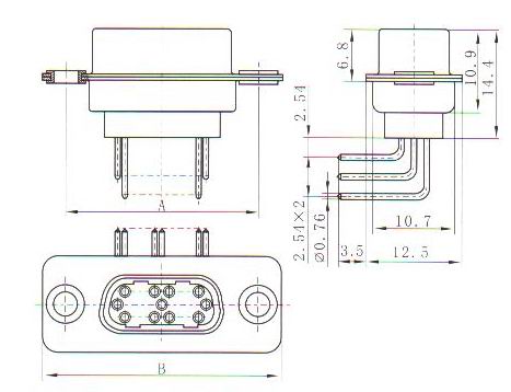 CDb right angle for PCB connectors Connectors Plug