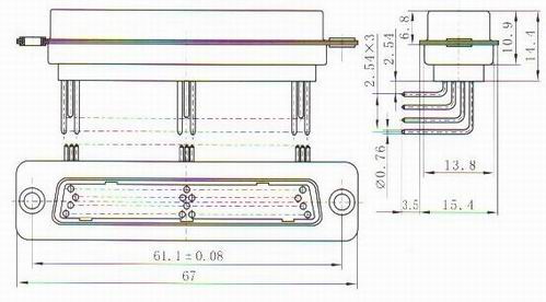 CDb right angle for PCB connectors Connectors Plug