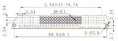 right angle contact for PCB plug Connectors Product Outline Dimensions