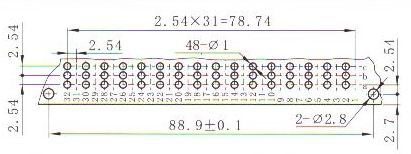 right angle contact for PCB plug Connectors Product Outline Dimensions