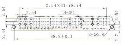 right angle contact for PCB plug Connectors Product Outline Dimensions