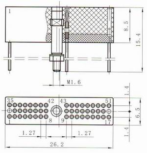 MJS series Connectors Product Outline Dimensions